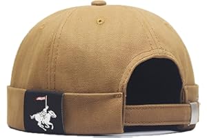 YAMEE Gorra Docker Hombre Docker Hat Mujer Beanie | Gorra de Trabajo Sombrero Docker para Hombre | Gorros portuarios Gorro Estibador Redondo Talla única (56-58cm)