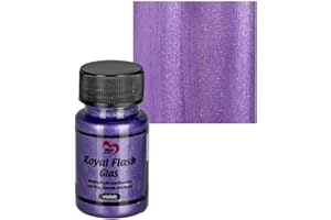 Ideen mit Herz Royal Flash Peinture pour verre, métallisée, avec particules de paillettes fines, 50 ml (violet)