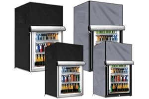 FUANA Luftstromoptimierte Outdoor-Kühlschrankabdeckung, hält Ihr Gerät unter allen Bedingungen reibungslos (grau S)