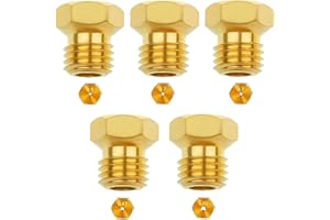 COZERI 5 Pièces Gicleur Gaz Butane Universels, Kit Injecteurs Gaz Butane, Buses pour Cuisinière à Gaz Propane, 0,5/0,7/0,7/0,87/1,02, Compatible GPL et Gaz de Ville, Remplacement Parfait pour Brûleur