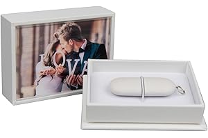 ELEGANTDISK Scatola USB con finestra in vetro acrilico colore bianco