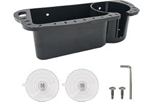 JT-HLM Rangement pour bateau, porte-gobelet marin universel pour bateau, kayak, bateau, cabine de pêche (noir)