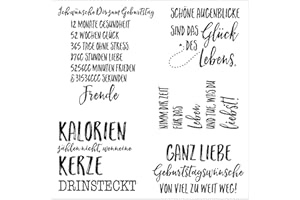 ECMQS Set di timbri in silicone, trasparenti, per fai da te, scrapbooking, fai da te