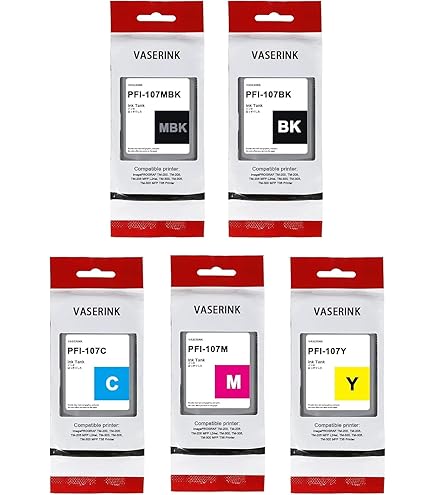 Canon PFI-107 130ml Ink Tank Complete Set for iPF680, 685, 780