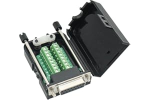 YIOVVOM Adaptateur DB15 femelle 15 broches vers connecteur terminal module de signal avec étui (connecteur femelle, vis avec boîtier)