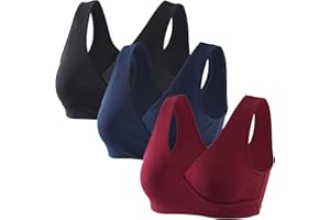 ZUMIY Reggiseno Allattamento, Reggiseno Senza Ferretto e Senza Cuciture, Cotton Reggiseno per Gravidanza e Allattamento, Comodo Reggiseno Senza Fili per Il Sonno Notturno