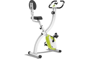Ultrasport F-Bike Bicicleta Estática Plegable hasta 130 KG, Extra Silencioso con Sillín de Confort Ajustable - Bici Estática Plegable Indoor, Bicicletas Estáticas