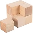 sourcing map 8Pcs Basswood Carving Block, 2"x2"x2" Square Wooden Dowels Blocks for DIY, Arts Decoration, Crafts Whittling, Hand Carved