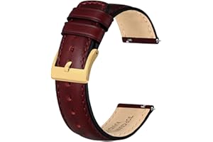 BISONSTRAP Correa de Reloj de Cuero para Hombre y Mujer, Cuero Aceitado Pull-Up, Correas de Reemplazo con Liberación Rápida, Ancho de Correa 18mm 20mm 22mm