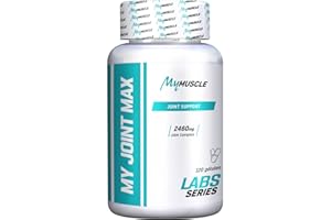 MyMUSCLE - My Joint Max - Complexe pour Articulations - Collagène Hydrolysé + Vitamine C + Glucosamine + Sulfate Chondroïtine + MSM - 120 Gélules