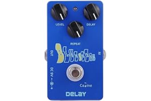 Caline Electric Delay Guitar Effect Pedal Aluminum Alloy Housing with 3 Switches CP-19 Blue Ocean