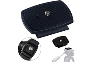 ARH PHOTOGRAPHY ACCESSORIES Universal Quick Release Plate for Tripod – 1/4" Camera Mount Adapter, Compatible with DSLR, Mirrorless Cameras, and Tripod Heads, Anti-Slip Rubber Pad, Secure Fit, 4.4cm x 4.4cm Base