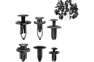YEELIV Rivet Plastique Clips Voiture, 190 Pcs Clips Voiture en 6 Tailles Différentes, Vis Plastique Universelles pour Fixer les Panneaux et les Portes de Voiture(6 mm à 10 mm)