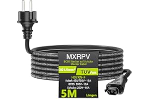 MXRPV BC05 Kabel 2/3/5/10/15M, BC-05 Buchse auf Schuko Stecker AC Anschlusskabel, Anschlusskabel mit BC-05 Männlich Stecker und AC Schuko Stecker für die HMS Mikrowechselrichter Serie (5Meter)