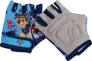 TATAWAY IN VIAGGIO SI CRESCE TataWay - Gants de vélo sans Doigts pour Enfants, Amusant et coloré, Motifs Paw Patrol, Bleu, Taille Unique, Mélange de Coton