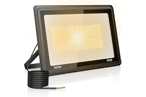 toobettp 200W LED Strahler Außen, 3000K 20000LM Warmweißes LED Fluter, IP66 Wasserdicht Außenstrahler Fluter Flutlicht für Garten Innenhöfe Garage Hotel