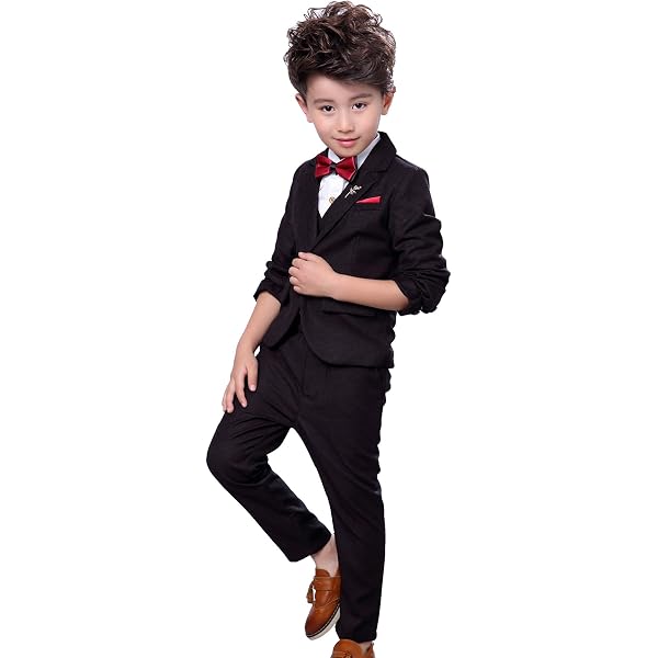 Costume Garçon 3 Pièces Rouge Vineux - Veste, Gilet, Pantalon - Pour Mariage Ou Cérémonie - Taille 10-11 Ans