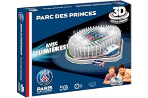 Eleven Force-15518 Puzzle Stade 3D Parc des Princes (PSG) avec lumière, 15518, Multicolore, Grande
