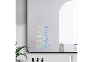 JINGIHE "You Are Kind Smart Beautiful Enough", spegelklistermärken, motiverande väggklistermärken, badrumsklistermärken, viny
