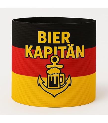Kapitänsbinde-Armbinde Mit Klett – 'Tagesvollster', 35x7 Cm, Für Partys & Feste (Rot, Schwarz, Orange)