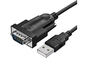 Lumitrex Cable USB a Serie 1,8M, Adaptador Serie USB a RS232 Macho, Cable Serie DB9 de 9 Pines con Chipset PL2303 para Enrutadores Conmutadores Impresoras y Módems, Windows 11 10 8.1 8 7