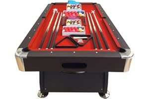 SIMBA SRL Table Billard Americain Table de Billard – 8 Pieds Vintage Red