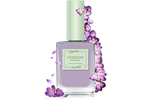 NATURABLOOM Nail Polish Quick Drying Purple (Lilac Delight) - Natural Nail Polish with Vegan Formula - Breathable, Sustainable and Long-Lasting, 14 ml