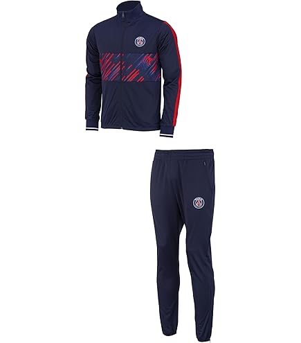 psg tracksuit black red and blue