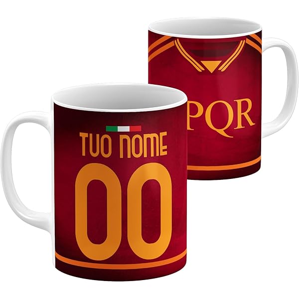 Tazza Ufficiale AS Roma, Per Caffè, Tè E Bevande Calde, Lavabile In Lavastoviglie, Per Tifosi Giallorossi - 7