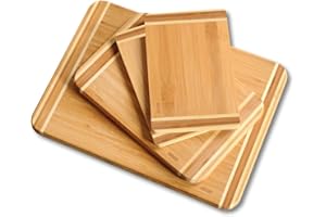 ‎KESPER KESPER | Schneidebretter 4er Set, Material: Bambus, Maße: B: 38 x H: 28,5 x T: 1,6 cm, Farbe: Braun | 58129