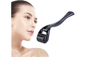 Ikadiya Rodillo De Barba, Rodillo De Microneedling, Roller 0.5mm 540 Titanium Microneedle Roller Para El Crecimiento De La Barba Y El Cuidado De La Barba