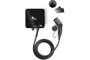 SMART JUICE Juice Charger Me, Borne de Recharge Voiture Electrique 11kW/22kW, Cable de Recharge Type 2 Compatible avec Tous Les Véhicules Électriques, Facile à Installer, Étanche et Résistant, Activé par RFID