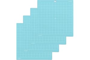 DYLYMX Tappetini da taglio per Cricut, 4 pezzi, tappetino da taglio per Cricut Explore One/Air/Air 2/Maker (StandardGrip, LightGrip, StrongGrip, FabricGrip), antiscivolo, durevoli, accessori di ricambio per