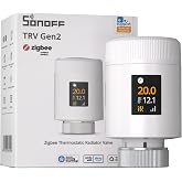 SONOFF TRV Gen2 V&aacute;lvula Termost&aacute;tica Zigbee Smart TRV-ZBT | Dise&ntilde;o compacto &amp; pantalla IPS, 3 programas, detecci&oacute;n temperatur