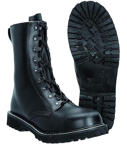 Stivali Militari Uomo Stivali Tattici Militari SWAT Neri Brandit - Stivali Da Combattimento Impermeabili, Outdoor, Robusti Scarpe Militari Antiscivolo