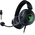 Razer Kraken V3 - Wired USB Gaming Headset with Razer Chroma RGB (TriForce 50 mm Drivers, THX Spatial Audio, HyperClear Cardioid Mic, Chroma RGB) Black