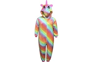 LIVE IT STYLE IT Tutina per Bambini Unicorn Pigiami Comodi per Ragazze Tutina Morbida da Bambino Regali per Bambini Tuta Animale Dress Up Costume