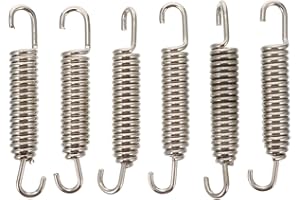 ULTECHNOVO 6-Teiliges Motorrad Auspufffedern Set Aus Rostfreiem Stahl 65Mm Spannungsfedern Für Auspuffrohr Krümmer Motorrad Tuning Ersatzteile