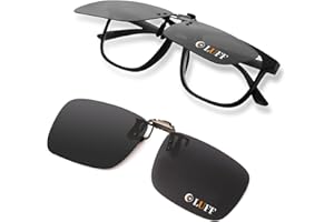 LUFF Polarisierte Clip auf Sonnenbrille für verschreibungspflichtige Brillen-gute Clip-Stil Sonnenbrille für Myopie Brille im Freien/Fahren/Angeln