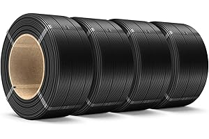 SUNLU Filament PLA+ 500 g Refill 1,75 mm, PLA Plus filament do drukarki 3D, filament bez szpuli PLA Refill czarny do wielokrotnego użytku szpul, kompatybilny z drukarką 3D Bambu Lab, 4 rolki 500 g