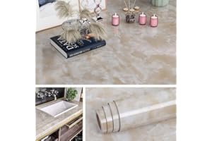 LIVELYNINE 40CMX5M samoprzylepna tapeta folia marmurowa beżowa folia marmurowa samoprzylepna tapeta na toaletka biurko blat kuchenny blat folia blat kuchenny samoprzylepna tapeta marmurowy wygląd