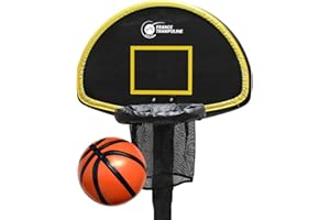 France Trampoline - Panier de Basket Universel pour Trampoline de Loisirs - Ballon de Basket Inclus Taille 3 - Panneau Rigide