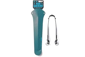 Ass Savers – Win Wing 2 Road - Blue Dots, Rear Mudguard For Road Bikes With Black Wishbone, Tire Widths Up To 35Mm, Ultralight, Clip On, Easy Installation & Removal, Secure Mount, Swedish Design