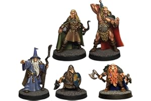 THE GRINNING GARGOYLE Adventuriers Pack - 28 mm Bianco Metallo Tavolo Fantasy RPG non verniciati - Figure di personaggio dei giocatori verniciabili - DnD Icone della Cittadella Dungeons and Dragons Minis (Heroes)