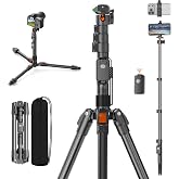 XXZU 191 cm Tripod Camera, Tripod for Mobile with Remote Control Aluminium | Mobile Phone Tripod with Phone Holder and 360&deg; B