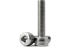 KONGKI M8 x 100mm 8PCS vis cylindrique à six pans creux selon la norme,acier inoxydable 304 Entièrement Filetée Boulons