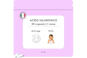 Acido Ialuronico Compresse Integratore, Made in Italy 30 compresse, Azione Pelle anti-età e anti-rughe, Idrata e Ringiovanisci, Lifting Naturale Viso CLIIN®