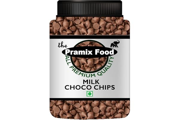 Pramix Milk Chocolate Chips, Choco Chips For Cake Decoration,Baking,Ice Cream (Milk Choco Chips) - 900g