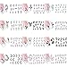 Price comparison product image Butterme Nail Art Stickers, 12 Sheets Beautiful Floral Design Water Transfer Women Manicure Nail Art Stickers DIY Tips Decoration