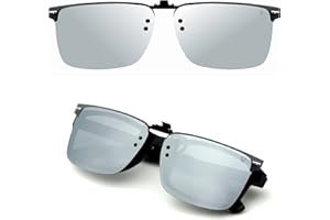 CREYESTAL Polaryzacyjne Przeciwsłoneczne Okulary z Klipsem, Podnoszony i Ultra Lekki, Mężczyzna, Kobieta,100% Anti-UV, Certyfikat CE